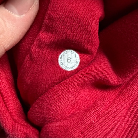 lululemon athletica full zip Scuba Vibrant Red Zip-Up Fleece Hoodie - Picture 6 of 14